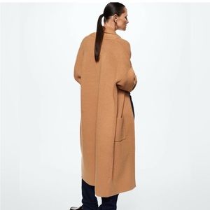 Mango brown coatigan small